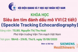 Thông báo quy trình tham gia lớp học cấp CME khóa siêu âm tim đánh dấu mô VVI