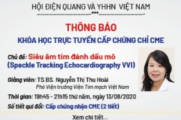 Buổi truyền hình trực tuyến khóa học Siêu âm tim đánh dấu mô VVI