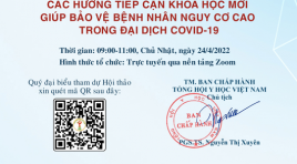 Thông báo hội thảo"các hướng tiếp cận mới giúp bảo vệ bệnh nhân nguy cơ cao trong đại dịch Covid 19"