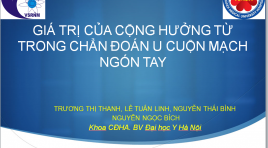 Gía trị của cộng hưởng từ trong chẩn đoán u cuộn mạch ngón tay