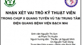 Nhận xét vai trò kỹ thuật viên trong chụp Xquang tuyến vú tại trung tâm điện quang bệnh viện Bạch Mai