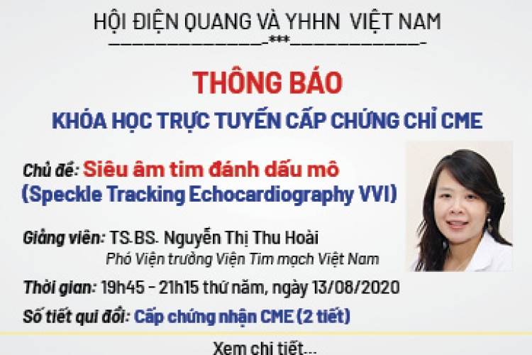 Buổi truyền hình trực tuyến khóa học Siêu âm tim đánh dấu mô VVI