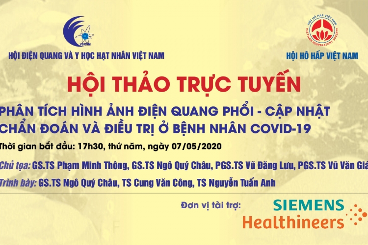 LINK Hội thảo trực tuyến: Phân tích hình ảnh điện quang phổi ở bệnh nhân Covid 19